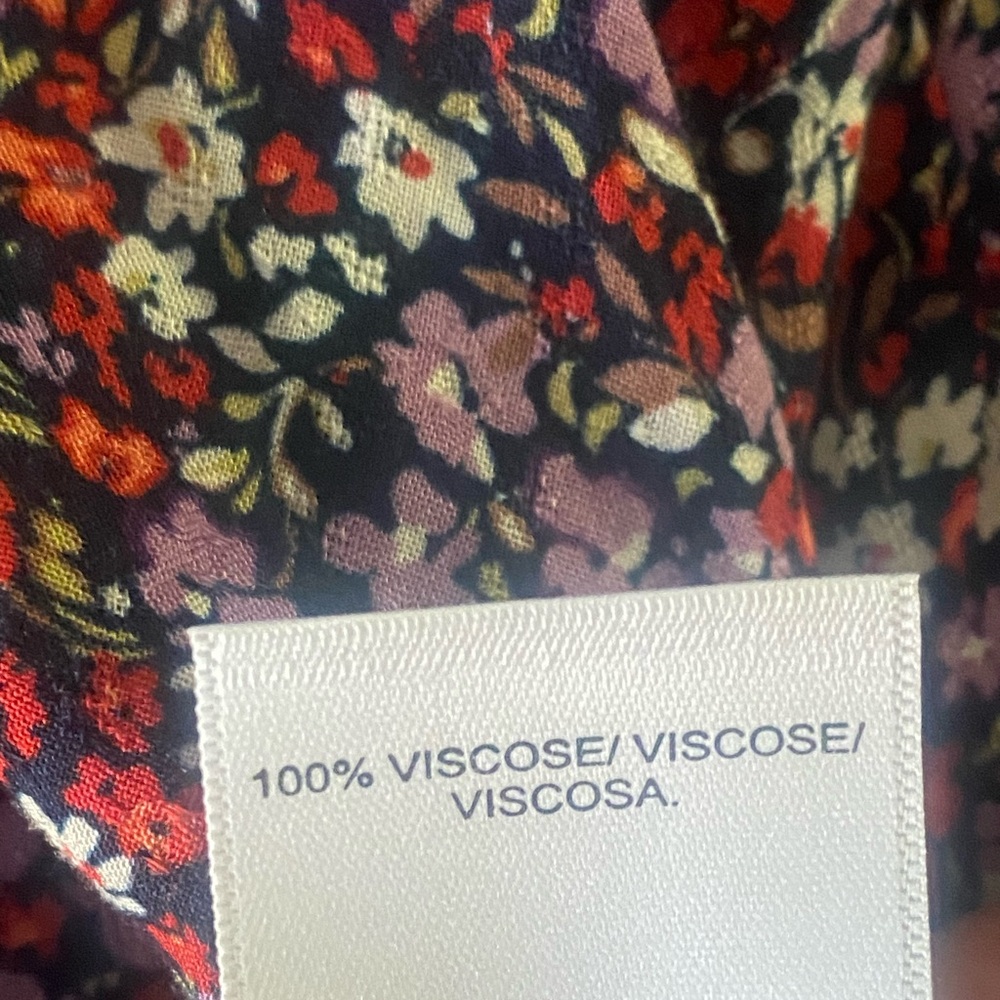 Lucky Brand Long Sleeve Button Down Floral Print Blouse. Size X-Large - Picture 11 of 11